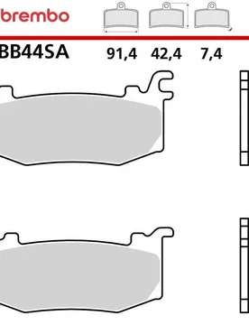 Pastiglie Freno Moto Sinterizzate Anteriori SA 07BB44 taglia un - Brembo - FashionsVida