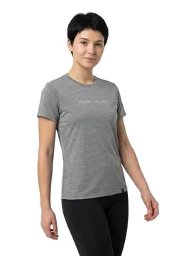 Izumi Maglietta A Maniche Corte Transfer Tech Boulder Grey Heather Lino - Pearl - FashionsVida