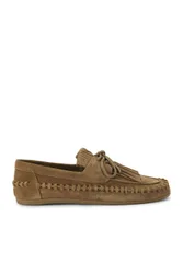 Women's 'Samual Tan' Suede Flats in Tan Size: 6 - Tan - Size: 6