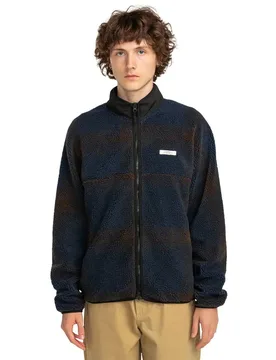 Polaire Zippée Classic Sherpa Eclipse Navy / Java Plaid M - Element - FashionsVida