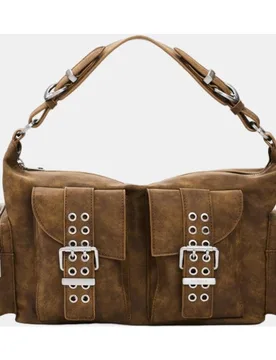 Bolso mano mediano efecto ante - Desigual - FashionsVida
