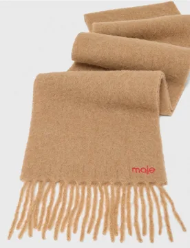 Bufanda de mujer voluminosa con flecos de alpaca - Maje - FashionsVida