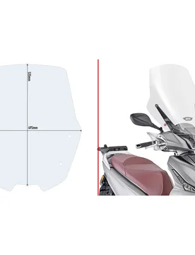 Parabrezza trasparente D6113ST Per KYMCO People S 125-1 taglia un - GIVI - FashionsVida