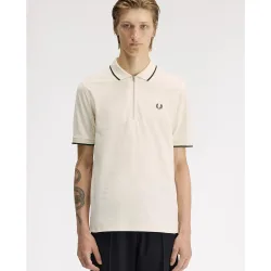 Polo de hombre de manga corta con media cremallera