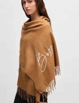 Equestrian Schal SOFT LOGO camel - BOSS - FashionsVida