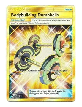 Pokemon SM Burning Shadows 161/147 Bodybuilding Dumbbells (Secret Rare) - Pokémon - FashionsVida