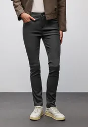 Slim Fit Coated Hose female Schwarz