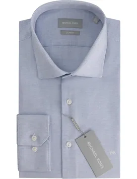 Camisa de hombre de vestir modern fit con tejido faux uni dobby - Michael Kors - FashionsVida