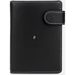 Cartera vertical con broche exterior de hombre