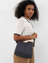 Webbing Strap Cross Body Bag Dark Navy female