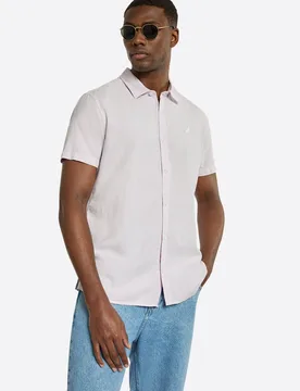 Mens Andre Ss Shirt - Purple - Size Medium - Nautica - FashionsVida