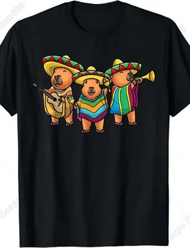 Capybara Cinco De Mayo Mexican Band Musician Kids Men Women T-Shirt for Sports Holiday Outdoor Cotton Short Sleeve - Aliexpress - FashionsVida