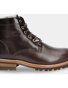 Botines de hombre en piel con forro de pelo natural - Panama Jack - FashionsVida