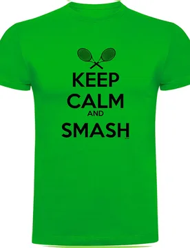 Keep Calm And Smash Short Sleeve T-shirt Green 2XL - Kruskis - FashionsVida