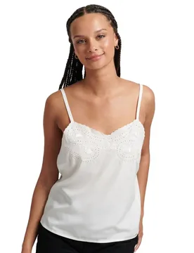 Blouse Sans Manches Studios Upspec Cami New Chalk S - Superdry - FashionsVida