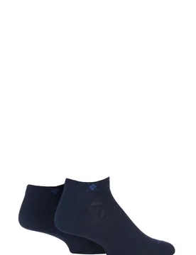 Pair Marine Everyday Cotton Trainer Socks Men's 6.5-11 Mens - - Blue - Size: 6.5-11 Mens - Burlington - FashionsVida