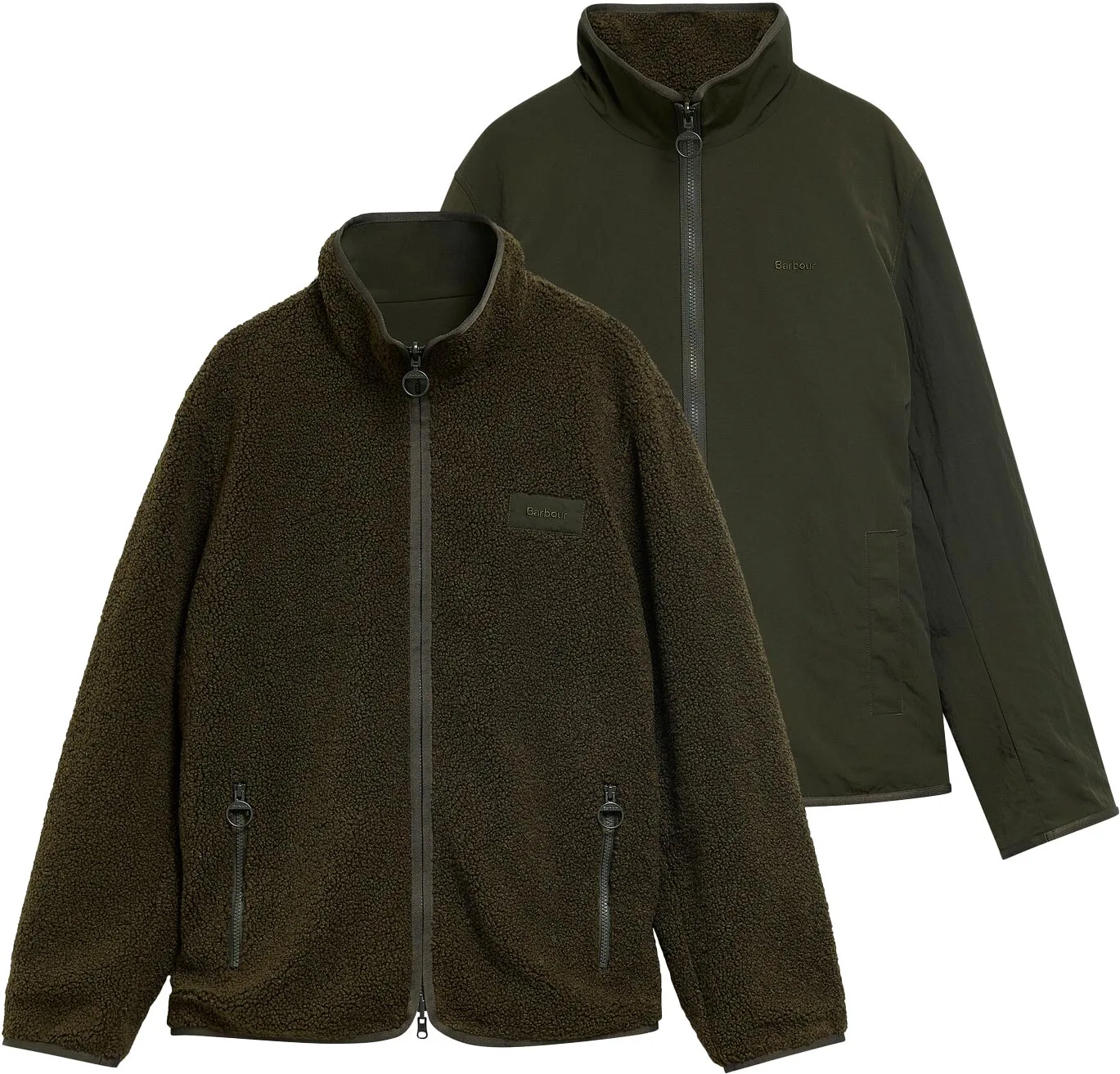Reversible Fleece Jacket Sage - Taille M - Barbour - FashionsVida