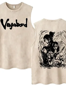 Anime Vagabond Miyamoto Musashi Vintage Washed Tank Tops Men Women Clothing Retro Oversized High Quality Sleeveless Vest T-shirt - Aliexpress - FashionsVida