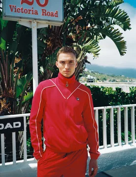 Red Noble Archive Piping Track Top - XS - FILA - FashionsVida