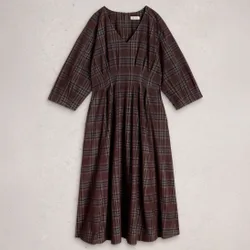 Kate Organic Cord Dress - Brown