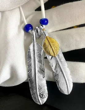 Takahashi Goro's Goro Gold-Plated Leaf Feather Leather Cord Fashion Necklace Premium Ins Unisex Style Versatile - Aliexpress - FashionsVida