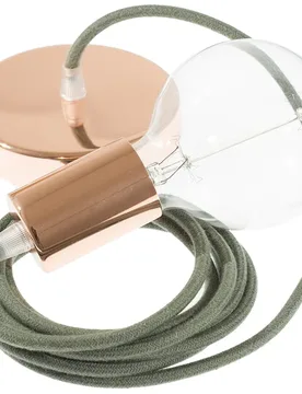Cables Suspension Luminaire Rc63 50 Cm Greyish Green / Copper One Size - Creative - FashionsVida