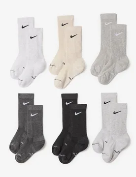 Chaussettes X6 Crew Everyday beige/gris 35/38 - Nike - FashionsVida