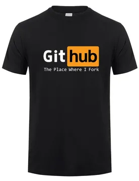 Github T Shirt Summer Men Funny Github The Place Where I Fork Cotton Short Sleeve T-shirts Mans Gift Tees LH-151 - Aliexpress - FashionsVida