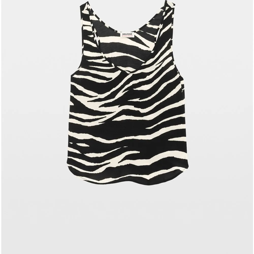 Zadig & Voltaire - Camiseta de tirantes de mujer de viscosa estampada - Zadig & Voltaire - FashionsVida