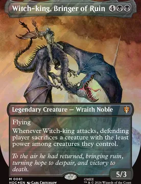 Witch-king, Bringer of Ruin (Borderless Art Surge Foil) The Hobbit Commander - Magic: The Gathering - FashionsVida