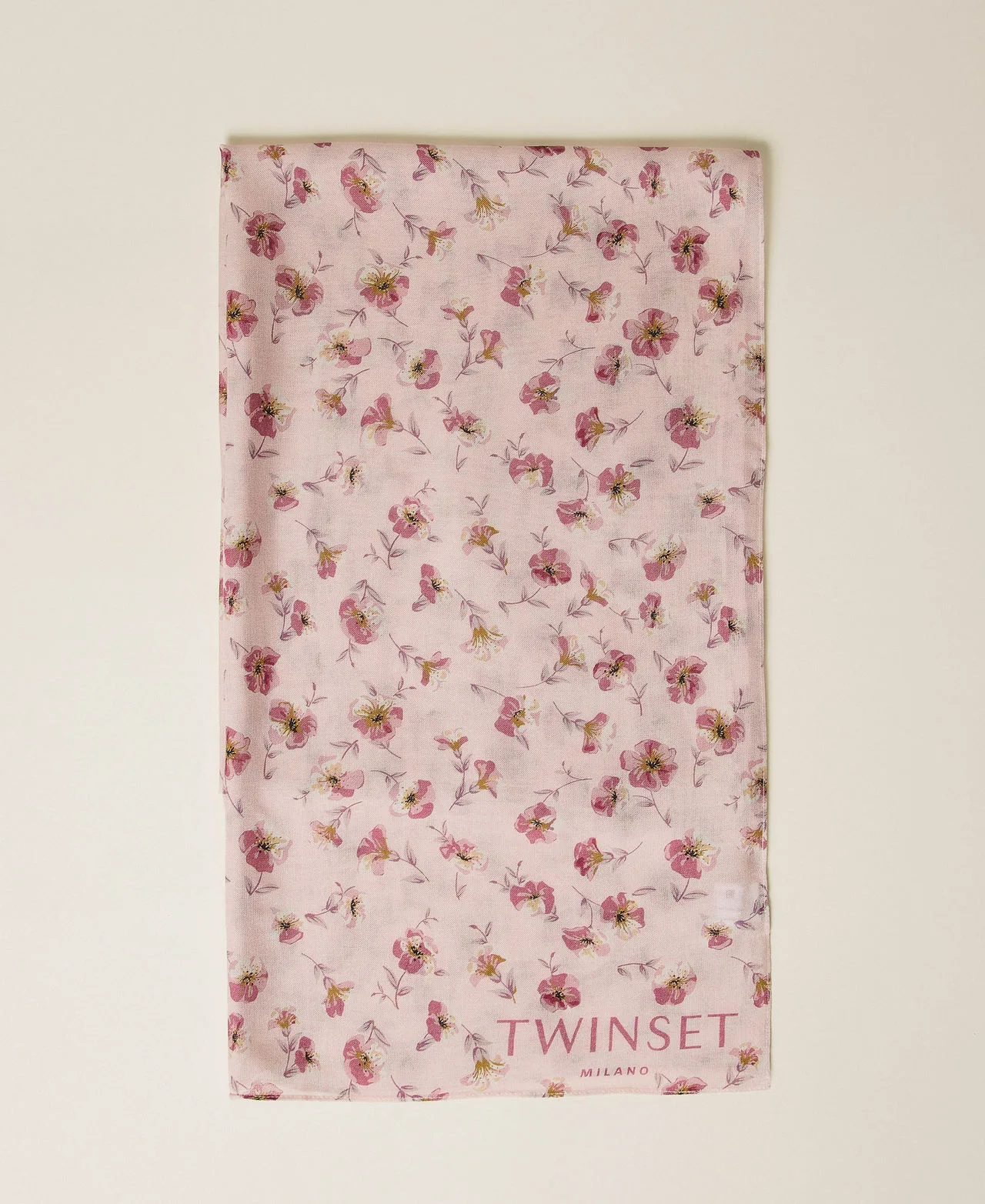 Twinset Étole florale avec logo - TWINSET - FashionsVida