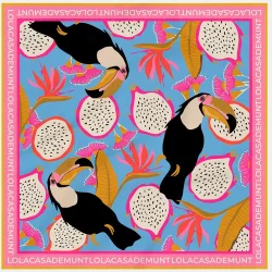 Pañuelo satinado estampado