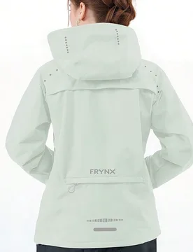 Chaqueta Softshell con Capucha para Mujer GRIM PANDA, Bolsillos con Cremallera, Bolsillo Trasero Reflectante, Chaqueta Deportiva para Senderismo, Camp - Shein - FashionsVida