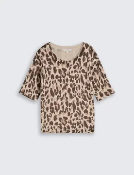 Knit printed shortsleeve sweat female - XXL - FashionsVida