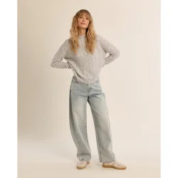 Jersey de mujer de manga larga cuello alto