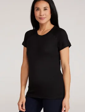 Talus' Womens Round Neck Tee Quick Dry Thermal Base Layer Top Black - Size 16 Uk - Mountain Warehouse - FashionsVida