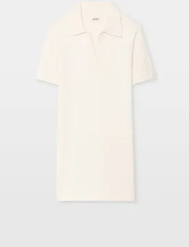 Zadig & Voltaire - Vestido corto de punto con cuello de camisa - Zadig & Voltaire - FashionsVida