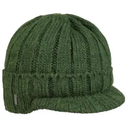 Matobo Knit Beanie Hat with Peak by - dark green - Female - Size: L/XL (58-61 cm)