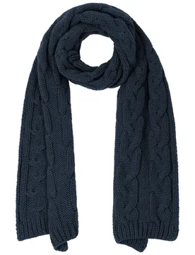 Britta Cable Knit Scarf by - blue - Damen - McBURN - FashionsVida