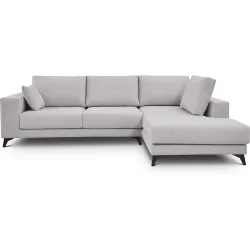 Sofá tapizado con chaiselongue derecha Nido