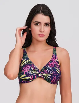 Top bikini mujer detalle nudo escote pico - Carey - FashionsVida