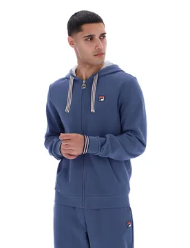 Vintage Indigo Tenconi Zip Up Hoodie - XS - FILA - FashionsVida