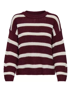 JDYJUSTY L/S STRIPE PULLOVER KNT NO feale - M - FashionsVida