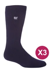 Pack Multipack Mens Insulated Thermal Socks For Winter - Navy Cotton - Size Uk 6-11