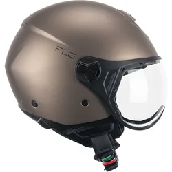 Casco Moto Jet 167A FLO MONO Tortora satinato sagomata taglia S