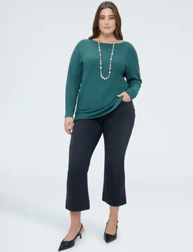 Vaqueros de mujer kick flare lavado black - Fiorella Rubino - FashionsVida