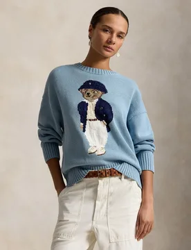Jersey de mujer con cuello redondo y Polo Bear - Polo Ralph Lauren - FashionsVida