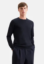Regular Pullover Uni Blau M