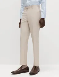 Slim Fit Stretch Ultimate Suit Trousers Ecru male