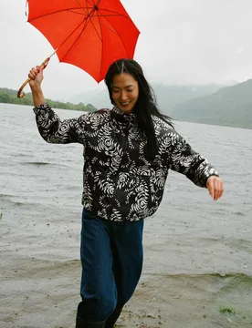 Printed Rain Jacket Black Mix female - White stuff - FashionsVida